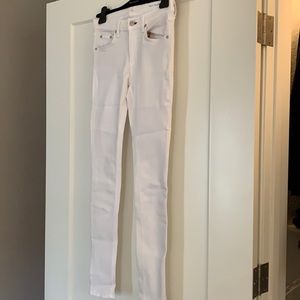 RAG AND BONE JEANS, SIZE 27, WHITE SKINNY